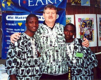 Andrew, Bill, Rashid at iEarn Sierra Leone