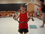 Dallin with a Boa Constrictor