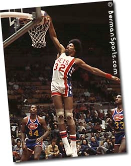 Dr. J Dunking on Simpson