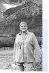 Babs Reynolds in front of the mountainside