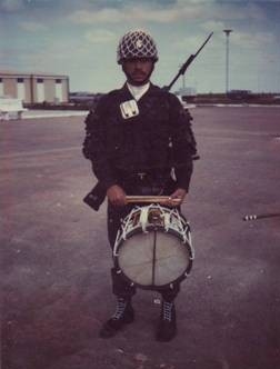 My dad with a drum. ((my mom))