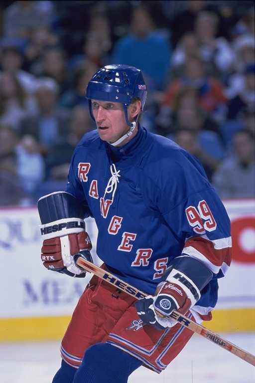 Wayne playing for the New York Rangers (google)