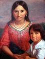 Pocahontas and her child Thomas
