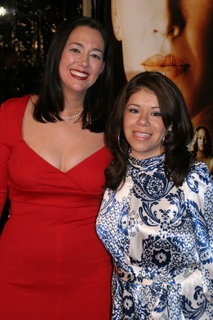 Erin Gruwell and one of her past students (www.movies.about.com)