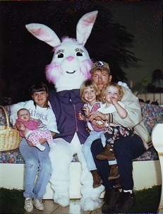 My whole family with the Easter Bunny (my mom took it!)