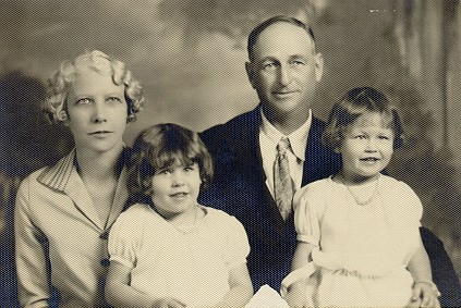 Zilpha and her sister with her parents (http://www.zksnyder.com/Autobiography.html)