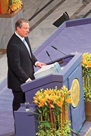 Al Gore receives the Nobel Peace Prize (Google)