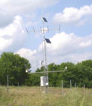 This is an example of a weather station in Alabama, at <a href=http://wx.aamu.edu/2076/2076.jpg>Allen Farms</a> Photo courtesy of the USDA National Resources Conservation Service.