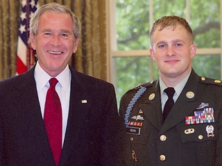 Sargent Reiman and President Bush