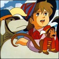This is Remy, the dog and the monkey (http://www.animerate.net/anime593,1,8,0)