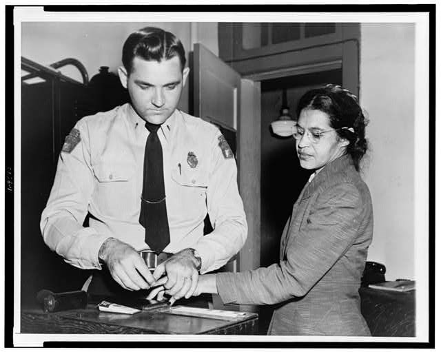 Rosa Parks beinig arrested