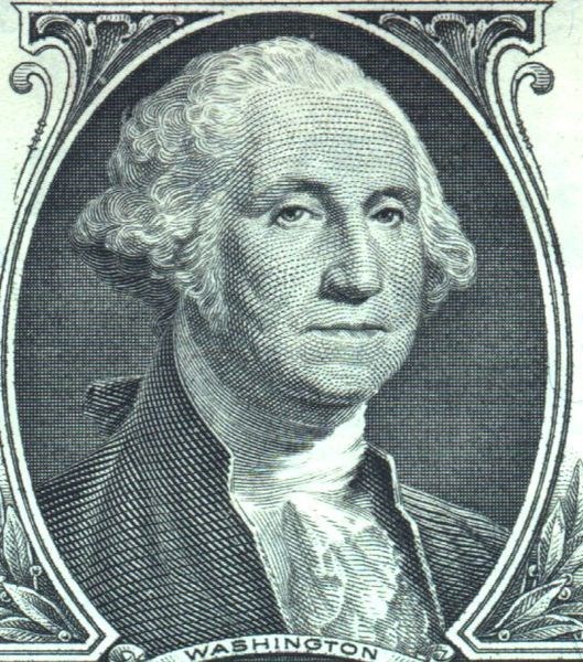 George Washington on dollar bill  (http://www.jewsonfirst.org/images/washington_dollar.jpg)