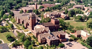 An Arial Shot of the John Carroll Campus<br>Photo from <a href=http://www.jcu.edu/about/history.htm>John Carroll University Web site</a>