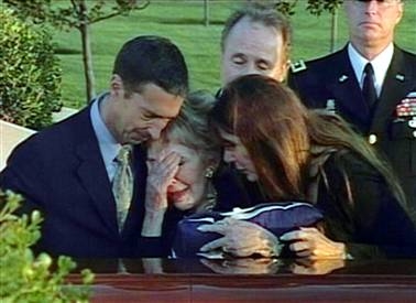 nancy with son and daughter at the funeral of ron (http://www.msnbc.msn.com/id/5144264/)