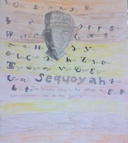 This is my drawing of Sequoyah for the project (I drew it in art class)