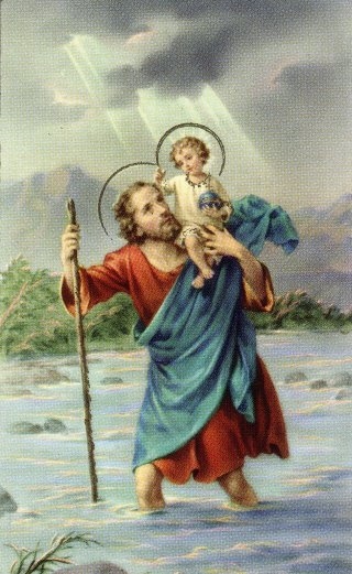 Saint Christopher helping Jesus cross the river. (http://members.chello.nl/~l.de.bondt/Christopher.jpg)