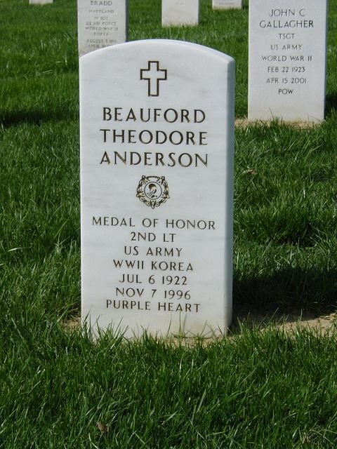 Beauford T Anderson (http://www.arlingtoncemetery.net/btanderson.htm)