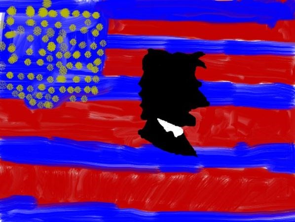 This is my Lincoln flag (i painted this myself.)