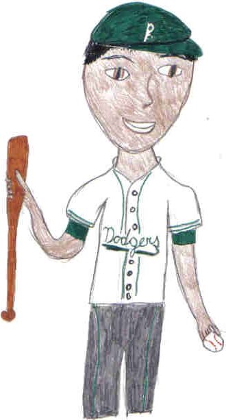 Jackie Robinson with Bat (I drew it.)