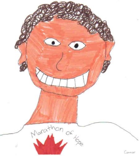 this is a portrait of Terry Fox (I made it)