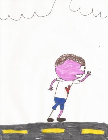 This is a picture of Terry Fox running. (I made it)