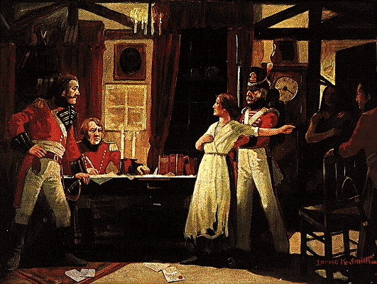 Laura Secord meets Lt. Fitzgibbon. (http://ccv.northwestcompany.com/secord.gif)