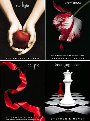 The four Twilight Saga books (http://img2.timeinc.net/ew/dynamic/imgs/080710/stephanie-meyer-covers_l.jpg)