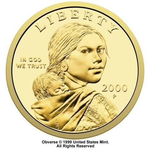 This is a picture of Sacajawea on a coin. (www.factology.com)