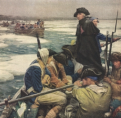 Washington crossing the Delaware River 