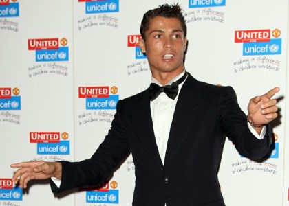 Ronaldo at a charity event. (http://www.celebrity-gossip.net/celebrities/hollywood/cristiano-ronaldo-unicef-stud-208898/)