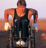 Rick Hansen in his Man in Motion World tour. (http://www.heroinyou.ca/Content/Student)