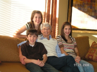My siblings and our grandma on Thanksgiving.