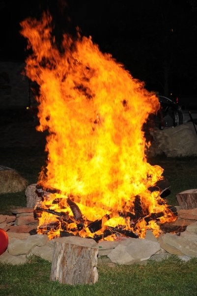 A fire we had at one of our parties (My dad took it)