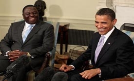 President Obama and Prime Minister Morgan (http://www.zimbabweprimeminister.org/)