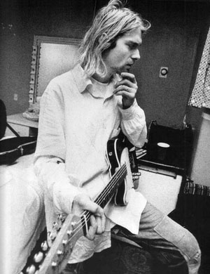 Kurt Cobain thinking of a new song<br> (http://mrzine.monthlyreview.org/KurtCobain300.jpg)