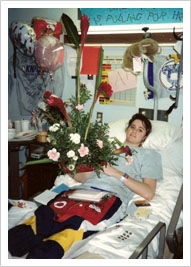 Haley Scott a couple days after the bus crash (http://www.haleybook.com)