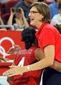 Anne Donovan, congratulating one of her team play (Sports Illustrated)