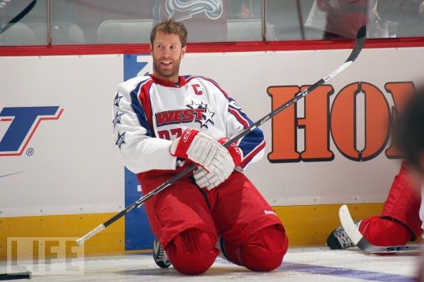 Joe Thorton in All star jersery (http://www.life.com/image/84676095)