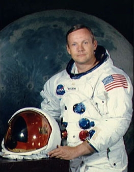 Neil Armstrong with the moon (http://www.nndb.com/people/488/000022422/)