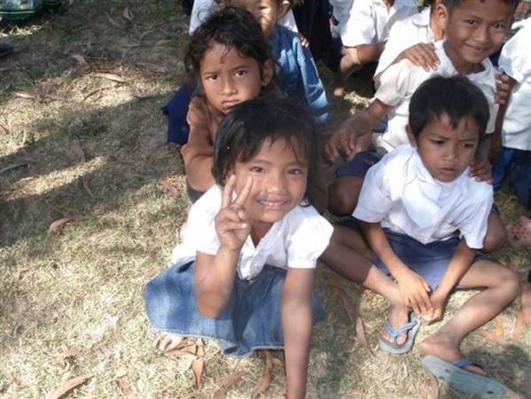 Shoes of Hope recipients from rural school in Cambodia  (Photo by Joanne Tawfilis)