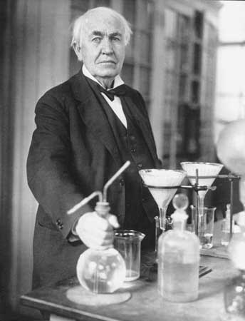 Thomas Edison in his science lab. (google Images)