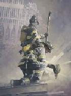 These are firemen battling a large fire. (unconstrainedtruth)