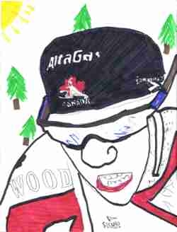 Brian Mckeener skiing. (I drew it.)