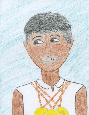 Wilma Rudolph - hand-drawn by Norma
