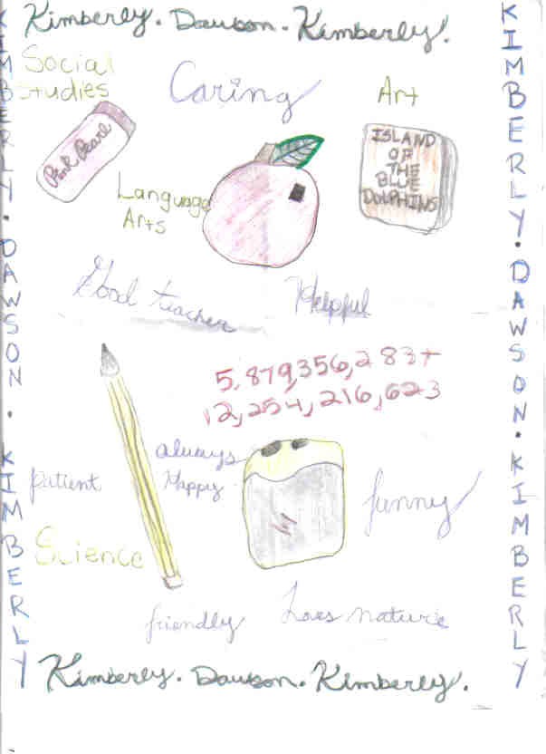 Things about Miss Dawson (I drew it myself.)