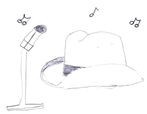 Microphone and hat  (i drew it)