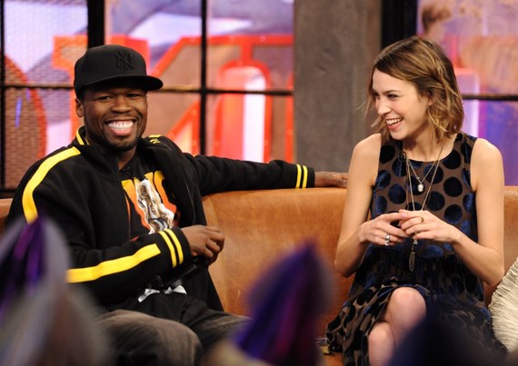 Alexa on her t.v. show with 50 Cent. (http://www.mtv.com/photos/its-on-with-alexa-chung-celebrity-guests/1624253/4382127/photo.jhtml)