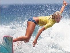 Bethany surfing before the attack. (Google Images)