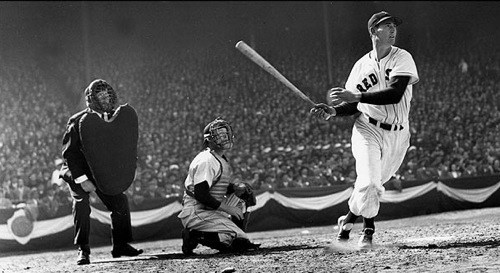 One of many hits by Ted Williams (http://www.aquariumdrunkard.com/wp-content/uploads/2008/06/ted-williams.jpg)