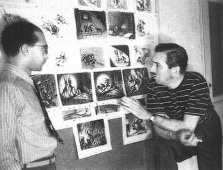 Walt Disney showing his Snow White sketches. (jimhillmedia.com/.../2006/11/01/6521.aspx)